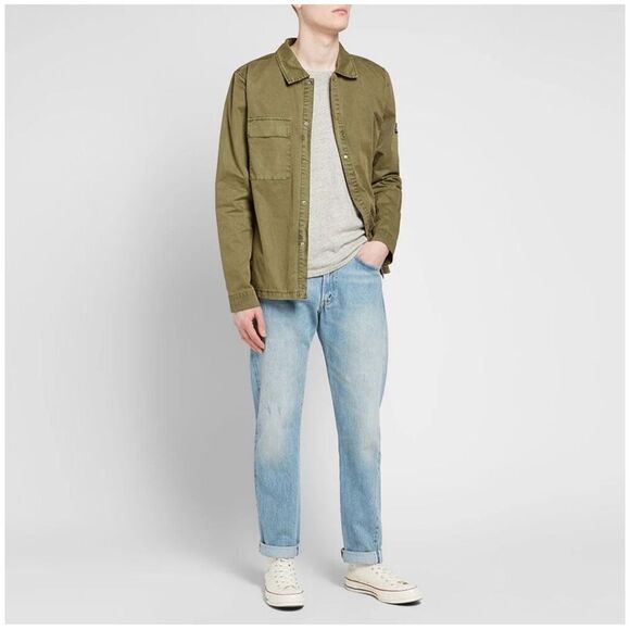 Penfield Men’s Blackstone Olive Green Cotton Twill Snap Closure Shirt Jacket - Picture 14 of 14
